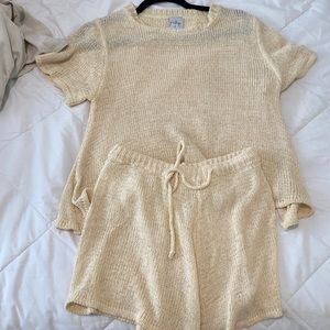 Princess polly matching set - cream beachy set